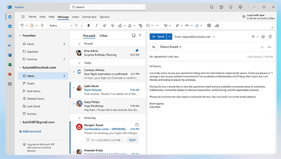 Outlook app