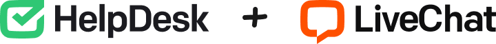 HelpDesk plus LiveChat logos