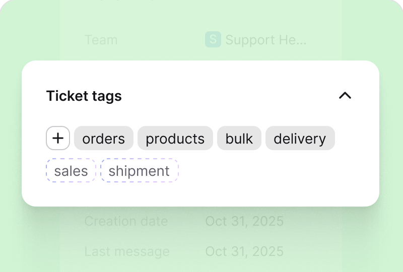 AI tag suggestions in HelpDesk