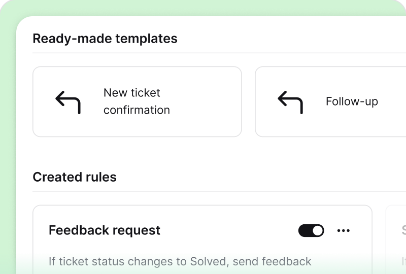 Automation templates in HelpDesk
