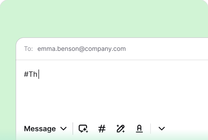Canned responses in HelpDesk