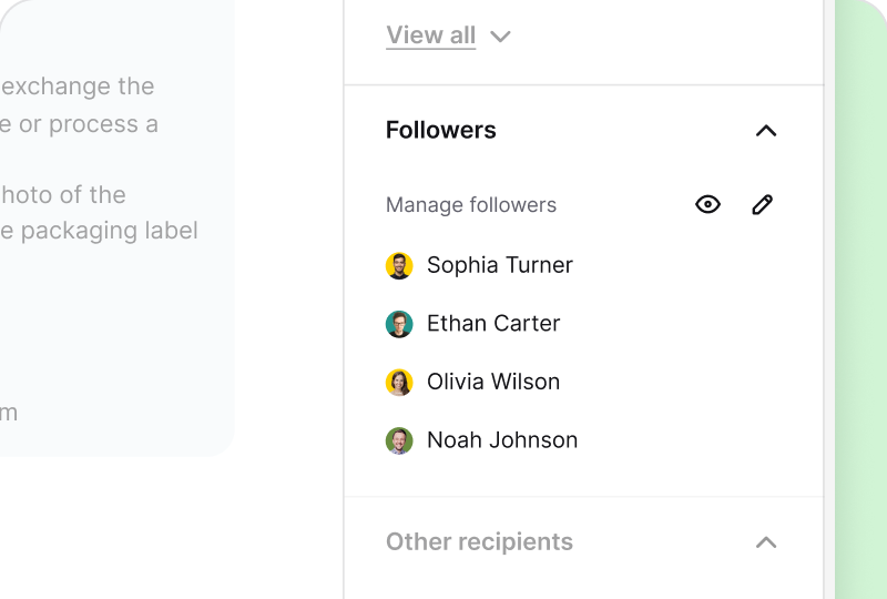 Followers in HelpDesk