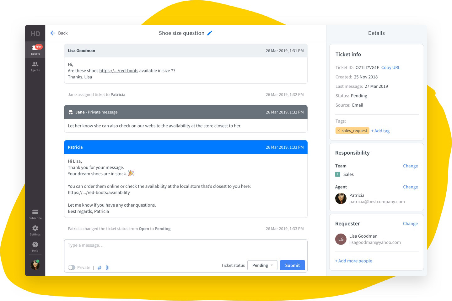 HelpDesk - All tickets view