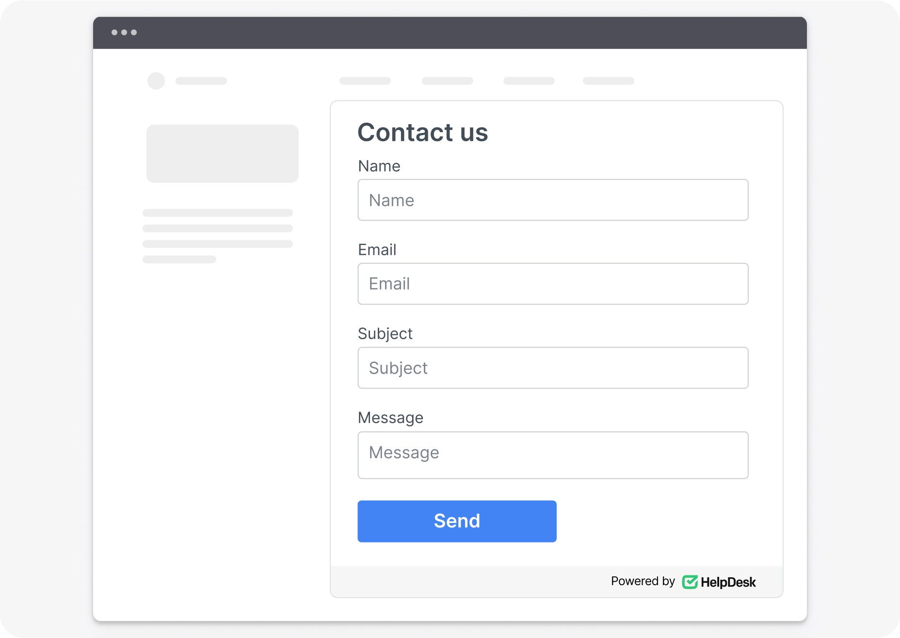 Customizing contact form in HelpDesk app