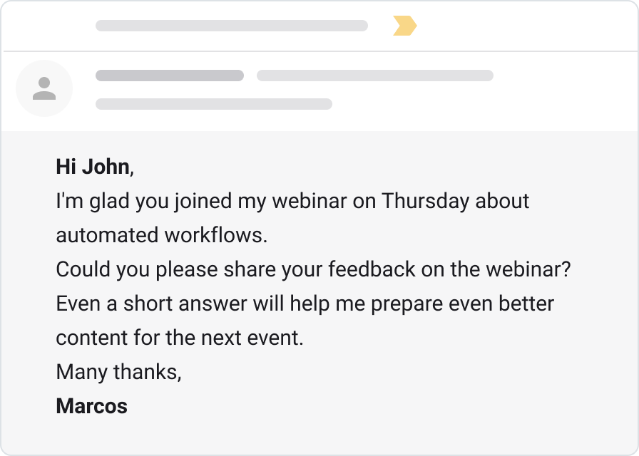 Follow-up messages in HelpDesk