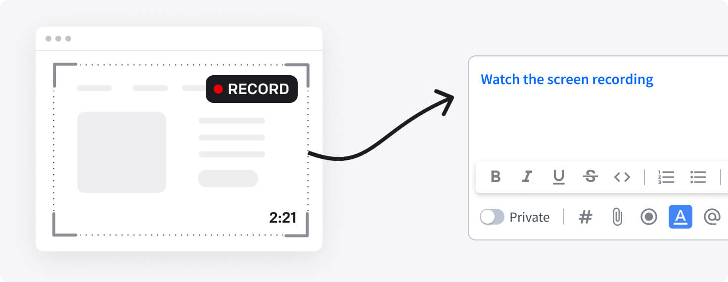 Recording screens in HelpDesk app