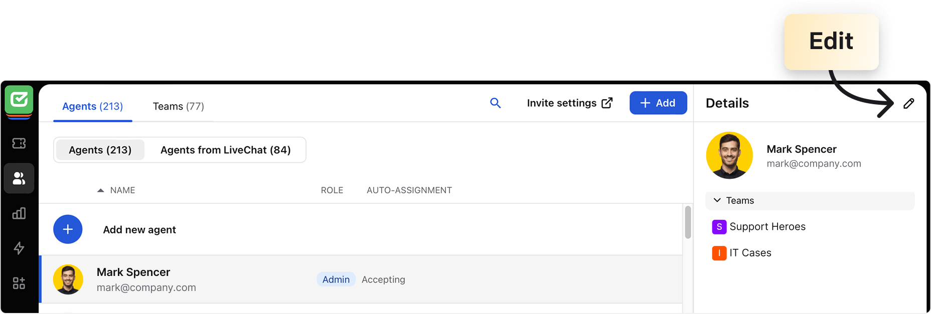 Setting up profile in HelpDesk