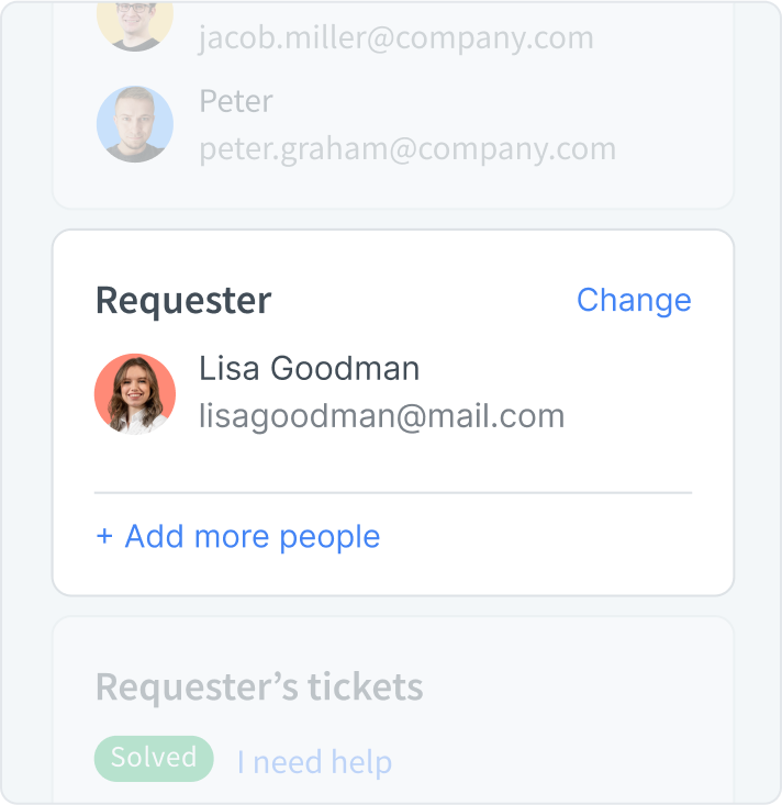 Ticket details in HelpDesk
