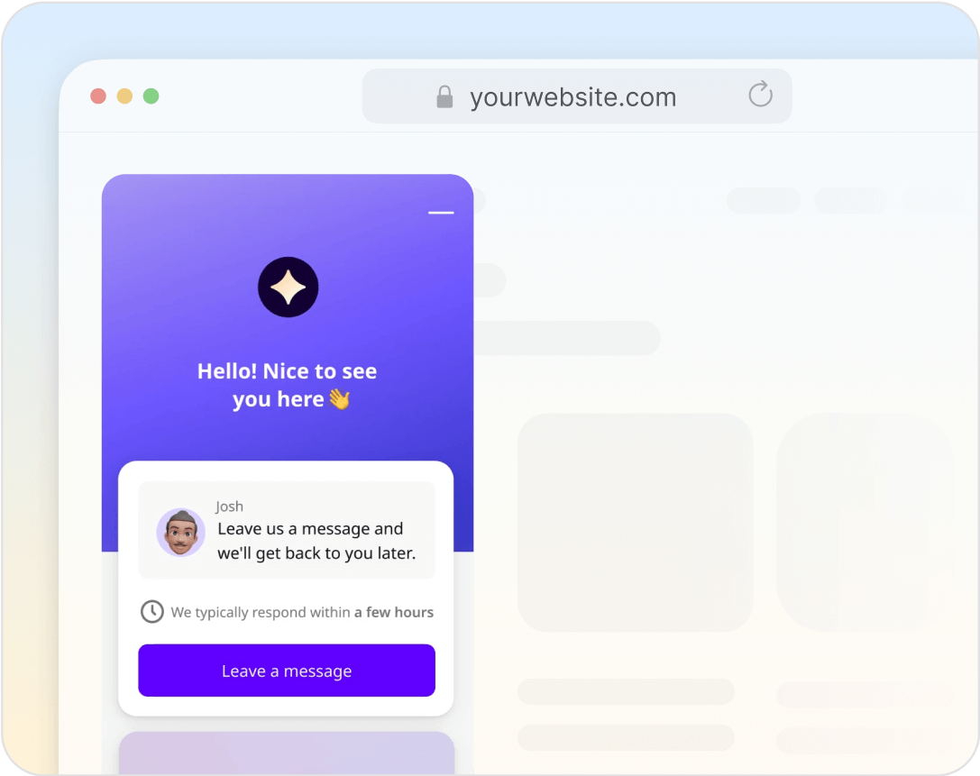 Leave a message interface