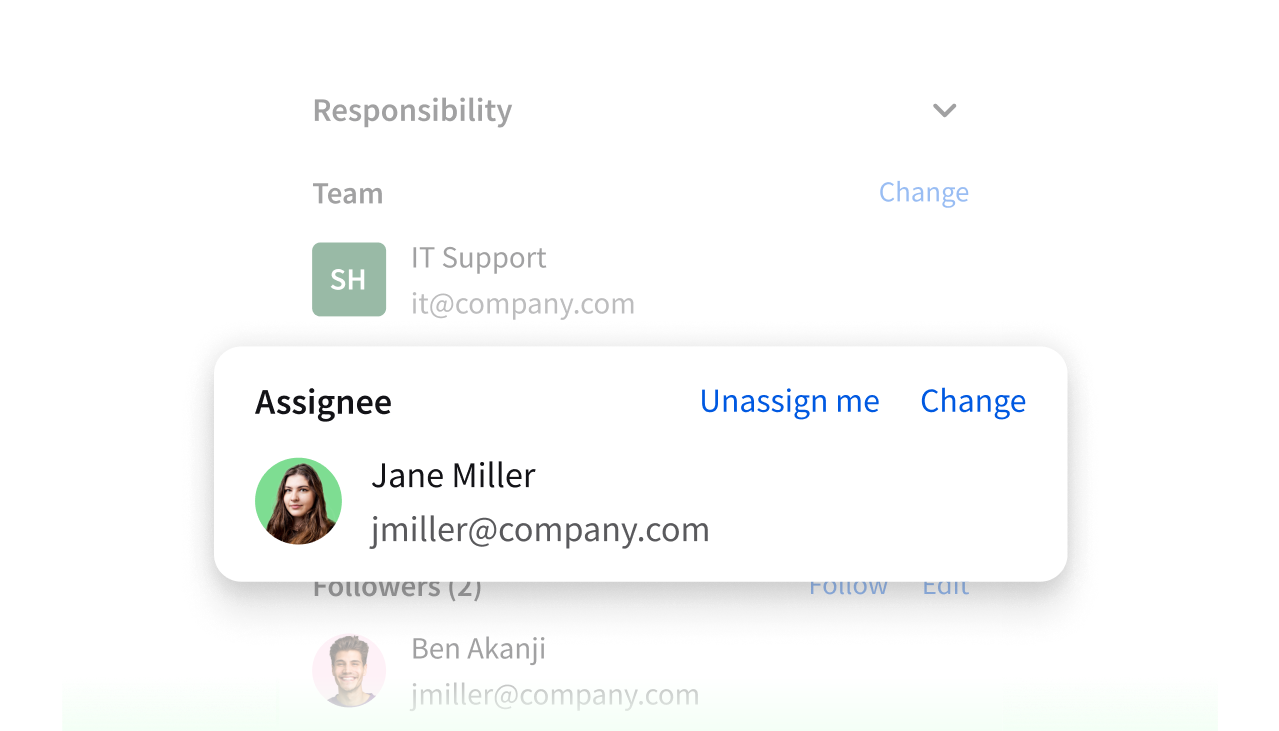 Delegating tasks effortlessly in HelpDesk